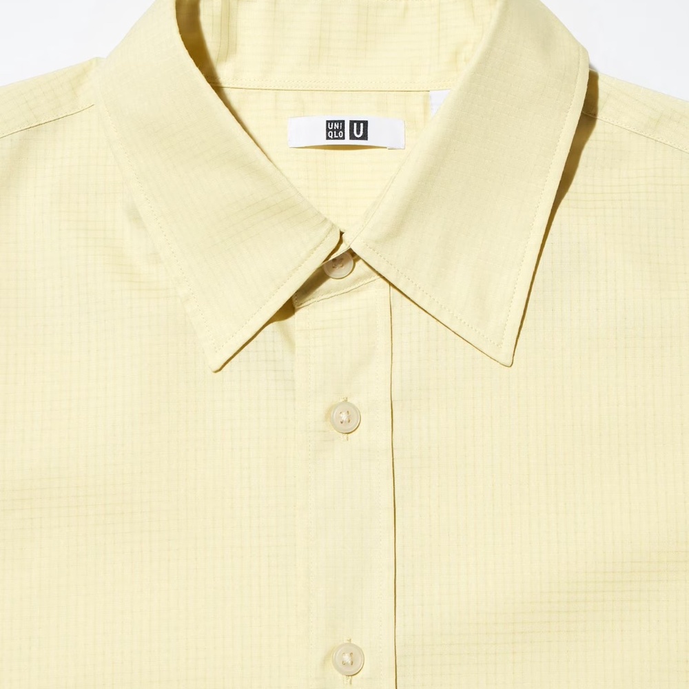 Uniqlo U NWOT Oversized Half-Sleeve Overshirt - Yellow - Medium